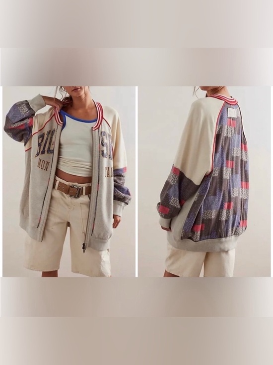 Free People Tops - NWT Free People We The Free Stars + Stripes Bomber - Americana Combo - Small